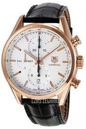 TAG Heuer TAG Heuer Carrera Srebrny/Skóra Ø41 mm CAR2140.FC8145