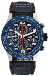TAG Heuer Carrera Niebieski/Guma Ø45 mm CAR2A1N.FT6100