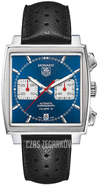 TAG Heuer Monaco Niebieski/Skóra CAW2111.FC6356