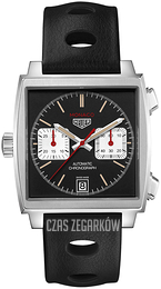 TAG Heuer Monaco Czarny/Skóra Ø39 mm CAW211S.FC6375