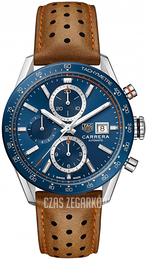 TAG Heuer Carrera Niebieski/Skóra Ø41 mm CBM2112.FC6455