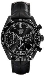 TAG Heuer Carrera Czarny/Skóra Ø44 mm CBN2A1G.FC6501