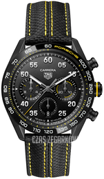 TAG Heuer Carrera Czarny/Skóra Ø44 mm CBN2A1H.FC6512