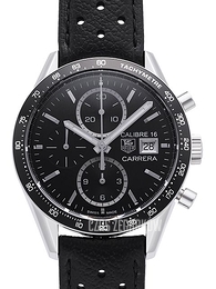 TAG Heuer Carrera Czarny/Skóra Ø41 mm CV201AJ.FC6357