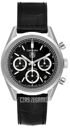 TAG Heuer Carrera Czarny/Skóra Ø39 mm CV2113.FC6180