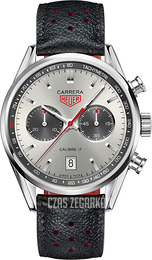 TAG Heuer Carrera Automatik Chronograph Jack Heuer Limited Edition Srebrny/Skóra Ø41 mm CV2119.FC6310