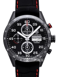 TAG Heuer Carrera Czarny/Skóra Ø43 mm CV2A81.FC6237