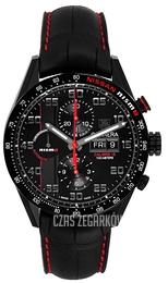 TAG Heuer Carrera Czarny/Skóra Ø43 mm CV2A82.FC6237