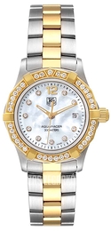 TAG Heuer Aquaracer 27 mm Diamond Dial And Bezel Biały/Stal Ø27 mm WAF1450.BB0825
