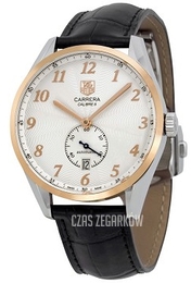 TAG Heuer Carrera Calibre 6 Srebrny/Skóra Ø39 mm WAS2151.FC6180