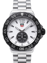 TAG Heuer Formula 1 Grande Date 42 mm Biały/Stal Ø42 mm WAU1111.BA0858