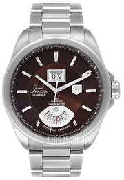 TAG Heuer Grand Carrera Calibre 8RS Grande Date And GMT Brązowy/Stal Ø42.5 mm WAV5113.BA0901