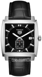 TAG Heuer Monaco Czarny/Skóra WAW131A.FC6177