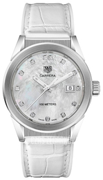 TAG Heuer Carrera Lady Biały/Guma Ø36 mm WBG1312.FC6412