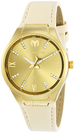 Technomarine Moonsun Żółte złoto/Skóra Ø36 mm TM-117010