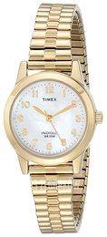 Timex Classic Elevated Biały/Stal w odcieniu złota Ø25.5 mm T2M827