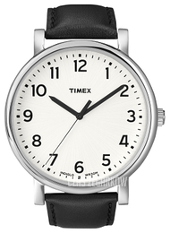 Timex Easy Reader Biały/Skóra Ø42 mm T2N338D7