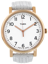 Timex Premium Collction Biały/Skóra Ø42 mm T2N475
