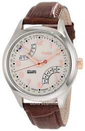 Timex Biały/Skóra Ø42 mm T2N504