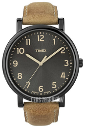 Timex Easy Reader Czarny/Skóra Ø42 mm T2N677D7