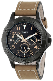 Timex Czarny/Skóra Ø42 mm T2P040KW