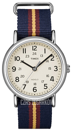 Timex Weekender Beżowy/Stal Ø38 mm T2P234D7