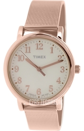 Timex Classic Beżowy/Stal w kolorze różowego złota Ø33 mm T2P463