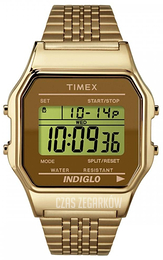 Timex Classic Ekran LCD/Stal w odcieniu złota T2P487
