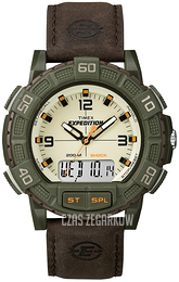Timex Expedition Beżowy/Skóra Ø45 mm T49969D7