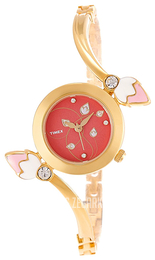 Timex Czerwony/Stal w odcieniu złota Ø21 mm TI000N80200