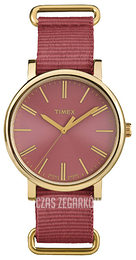 Timex Weekender Czerwony/Stal w odcieniu złota Ø38 mm TW2P78200