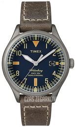 Timex Niebieski/Skóra Ø38 mm TW2P84400