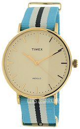 Timex Weekender Kremowy/Stal w odcieniu złota Ø41 mm TW2P91000