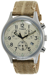 Timex Kremowy/Skóra Ø42 mm TW2R68500