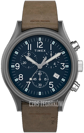 Timex Niebieski/Skóra Ø42 mm TW2T68000