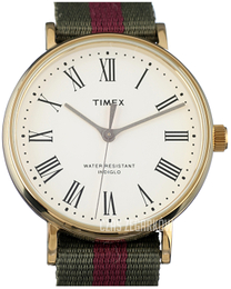 Timex Biały/Tkanina Ø37 mm TW2T98600LG