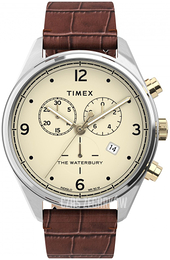 Timex The Waterbury Beżowy/Skóra Ø42 mm TW2U04500