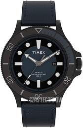 Timex Allied Niebieski/Skóra Ø43 mm TW2U10600