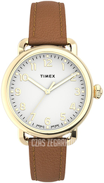 Timex Standard Biały/Skóra Ø34 mm TW2U13300