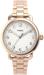 Timex Standard Biały/Stal w kolorze różowego złota Ø34 mm TW2U14000