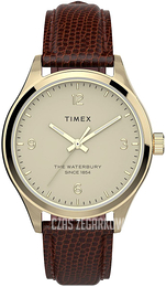 Timex The Waterbury Kremowy/Skóra Ø34 mm TW2U97800