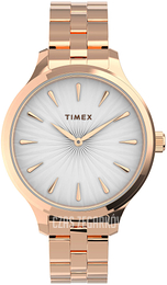 Timex Peyton Biały/Stal w kolorze różowego złota Ø36 mm TW2V06300
