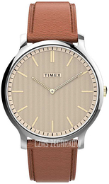 Timex City Beżowy/Skóra Ø40 mm TW2V28200