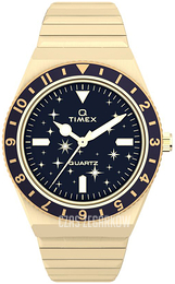 Timex Q Niebieski/Stal w odcieniu złota Ø36 mm TW2V53600
