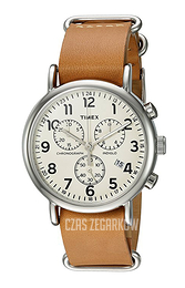 Timex Biały/Skóra Ø40 mm TWC063500