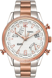 Timex Biały/Stal w kolorze różowego złota Ø44 mm TWEG16100