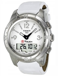 Tissot Touch Collection Biały/Skóra Ø42.7 mm T047.220.46.016.00