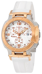 Tissot T-Race Chronograph Lady Biały/Stal w kolorze różowego złota Ø40.66 mm T048.217.27.016.01