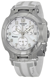Tissot T-Race Chronograph Biały/Guma Ø50.26 mm T048.417.17.012.00