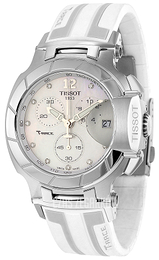 Tissot T-Race Chronograph Biały/Guma Ø50.26 mm T048.417.17.116.00